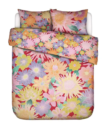 Covers & Co Flower fling Dekbedovertrek Happy red 140x200/220