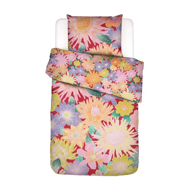 Covers & Co Flower fling Dekbedovertrek Happy red 140x200/220 Covers & Co Flower fling Dekbedovertrek Happy red 140x200/220