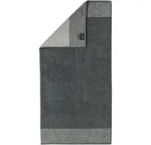 Cawo Serviette de bain bicolore ardoise 80x150