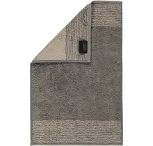 Cawo Two-Tone Guest towel Graphite 30x50