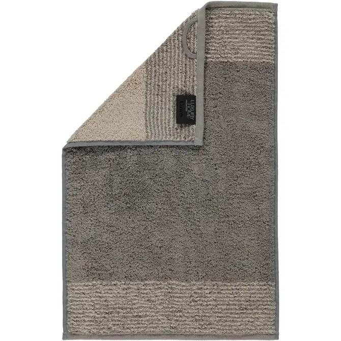 Cawo Two-Tone Guest towel Graphite 30x50