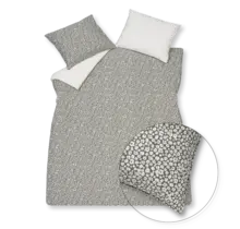 Vandyck Pure 53 Percale Flower Duvet Cover Anthracite 240x220