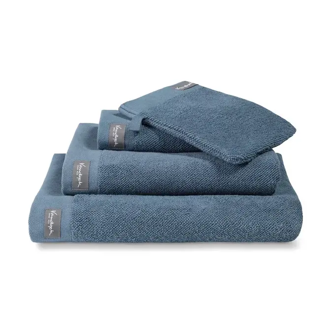 Vandyck Home Uni Gant de toilette bleu vintage 16x22