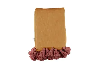 KAAT Amsterdam Advance Plaid - Okergeel 130 x 170 cm