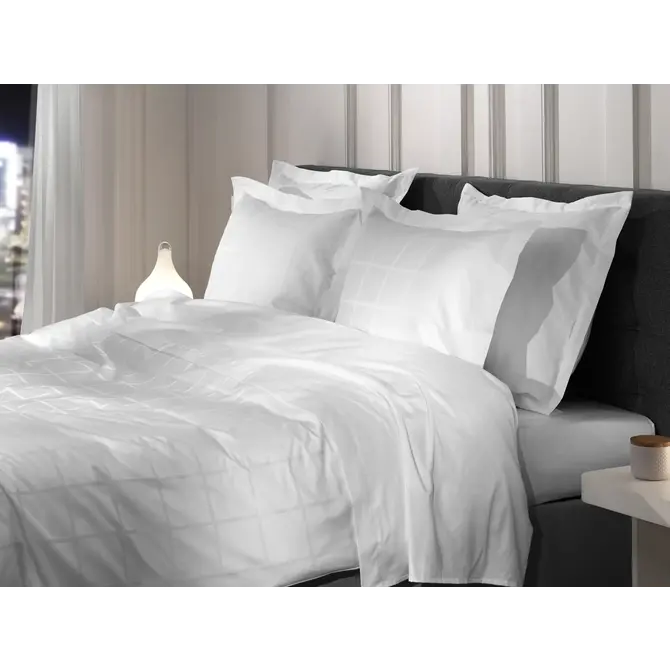 Heckett & Lane Diamante Dekbedovertrek 140x200/220 White