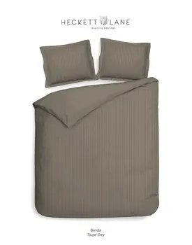 Heckett & Lane Banda Dekbedovertrek 200x200/220 Taupe Grey