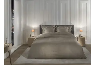 Heckett & Lane - Housse de couette Diamante 200x200/220 Taupe Grey