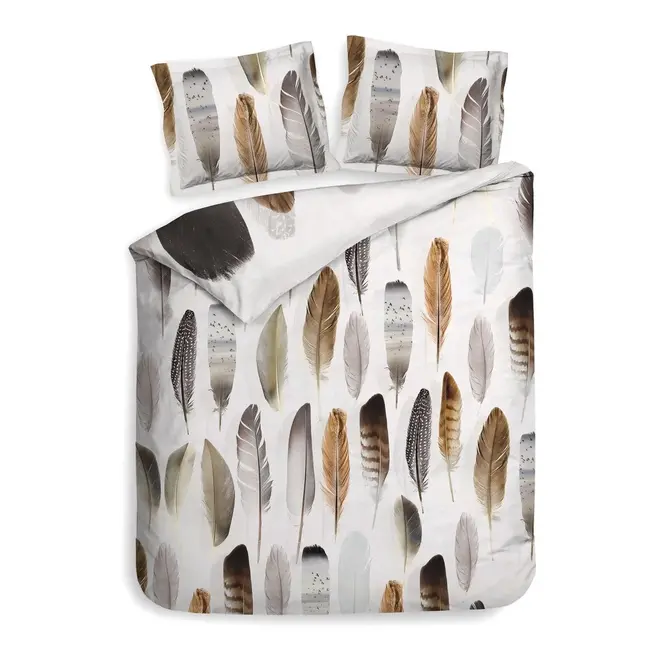 Heckett & Lane GOTS Loza Dekbedovertrek 200x200/220 Root Brown