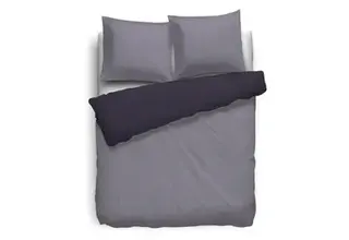 HNL Housse de couette Percale Uni Lilas 140x220