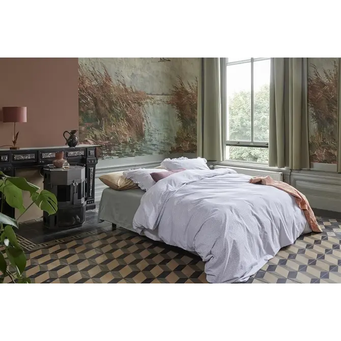 At Home by Beddinghouse - Housse de couette à rayures flamboyantes - Bleu 240x200/220 cm