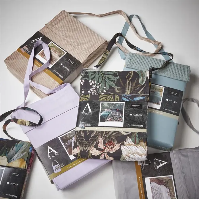 At Home by Beddinghouse - Housse de couette à rayures flamboyantes - Bleu 240x200/220 cm