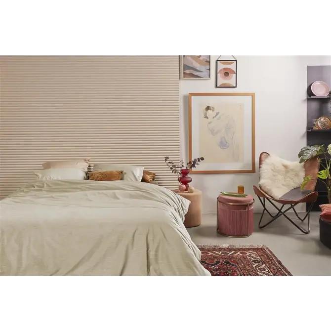 At Home by Beddinghouse Cosy Corduroy Dekbedovertrek - Off-white 140x200/220 cm