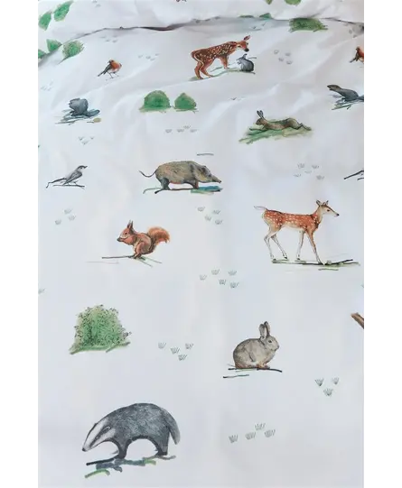 Beddinghouse Kids Forest Animals Dekbedovertrek - Multi 140 x 200/220 cm + 1x 60 x 70 cm