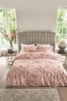 Riviera Maison Dekbedovertrek Blushing Blooms  Roze 140x200/220 cm