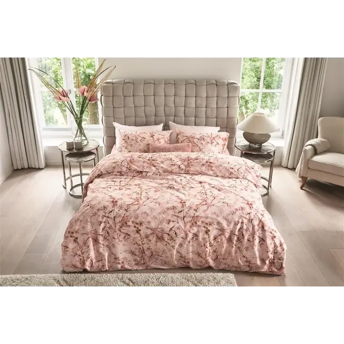 Riviera Maison Taie d'oreiller Blushing Blooms Rose 60x70 cm