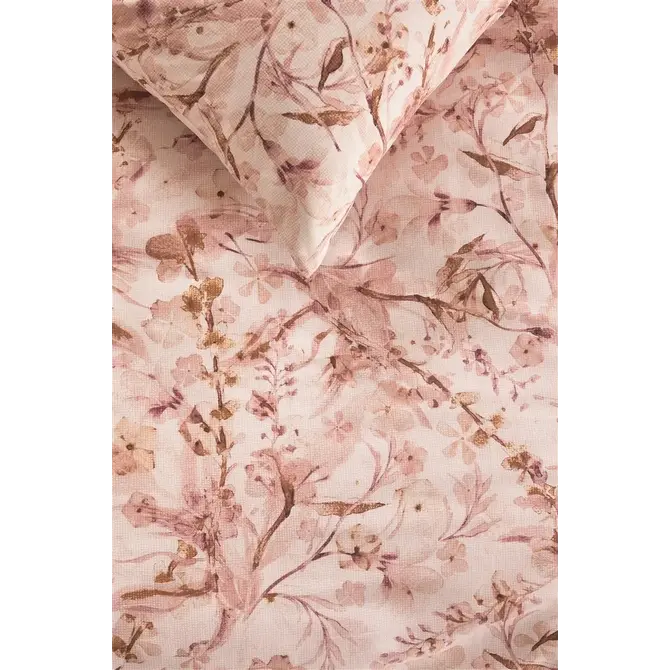 Riviera Maison Taie d'oreiller Blushing Blooms Rose 60x70 cm