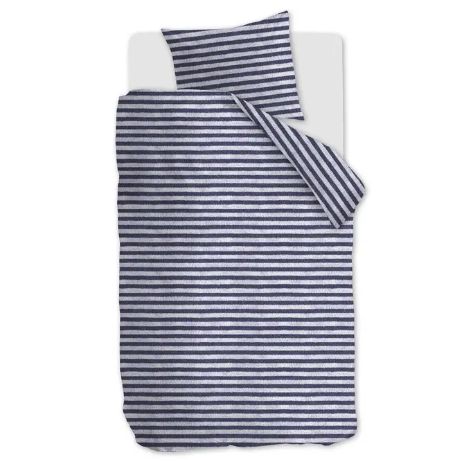 Ariadne at Home Knit Stripes Dekbedovertrek - Blauw 140 x 200/220 cm