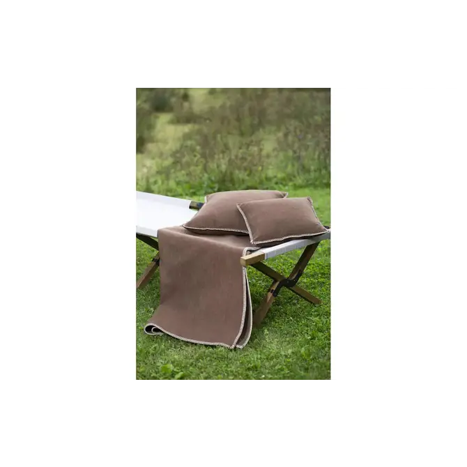 David Fussenegger SYLT cotton plaid solid 200x140 cm mocca David Fussenegger SYLT cotton plaid solid 200x140 cm mocca