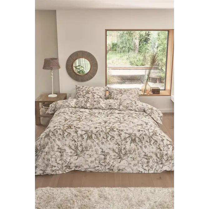 Riviera Maison Housse de couette Blushing Blooms Sand 200x200/220 cm