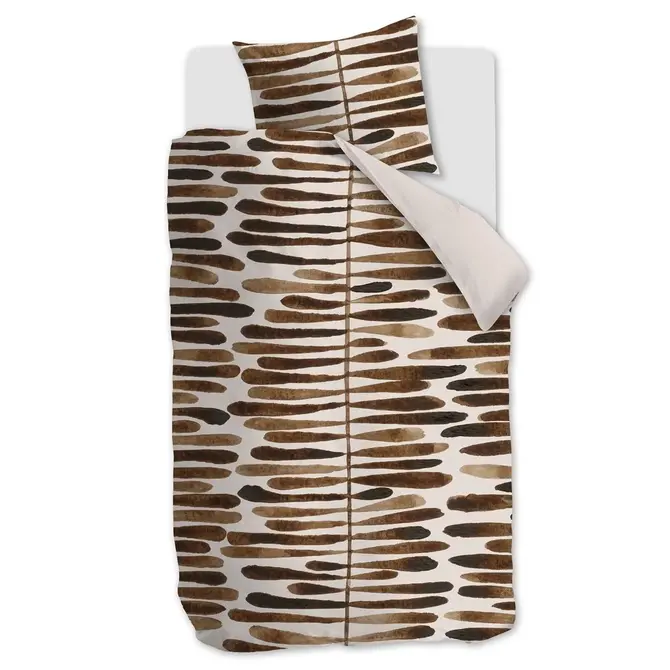 VTwonen housse de couette Botanic Stripe Terra 200x200/220 cm
