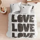 VT wonen Enveloppe de couette Bold Love Natural 200x200/220 cm de VTwonen