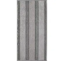 Cawo Delight Streifen Serviette de douche 70x140 platin