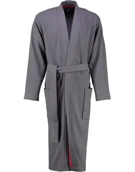 Cawö 816 Heren kimono badjas - anthrazit-72  46/48