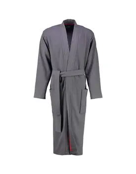 Cawö 816 Heren kimono badjas - anthrazit-72  46/48