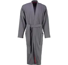 Cawö 816 Heren kimono badjas - anthrazit-72  50/52