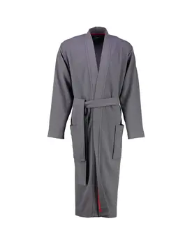 Cawö 816 Heren kimono badjas - anthrazit-72  50/52