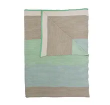 Pip Studio Blockstripe Throw - Light Green 130x170 cm