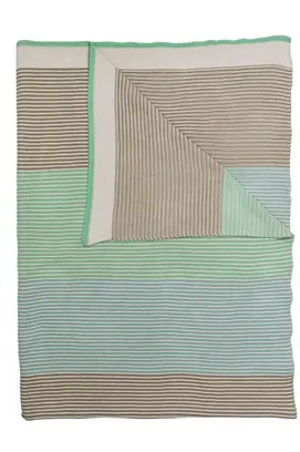 Plaid Pip Studio Blockstripe - Light Green 130x170 cm