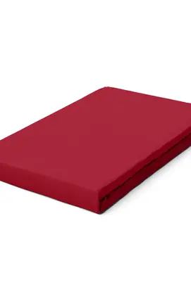 Schlafgut Pure Jersey Topper Hoeslaken S - 90x190 - 100x220 285 Red Deep