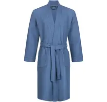 Morgenstern peignoir Luca tissu gaufré Kimono 120cm Jeans bleu M