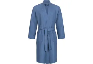 Morgenstern peignoir Luca tissu gaufré Kimono 120cm Jeans bleu M