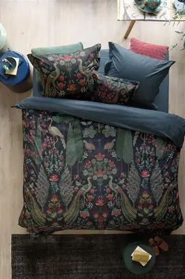 Pip Studio Pavoni Dekbedovertrek  Donkerblauw 240x200/220 cm
