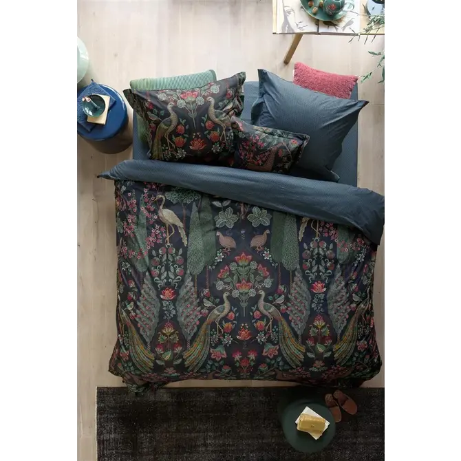 Pip Studio Pavoni Housse de couette Dark Blue 240x200/220 cm