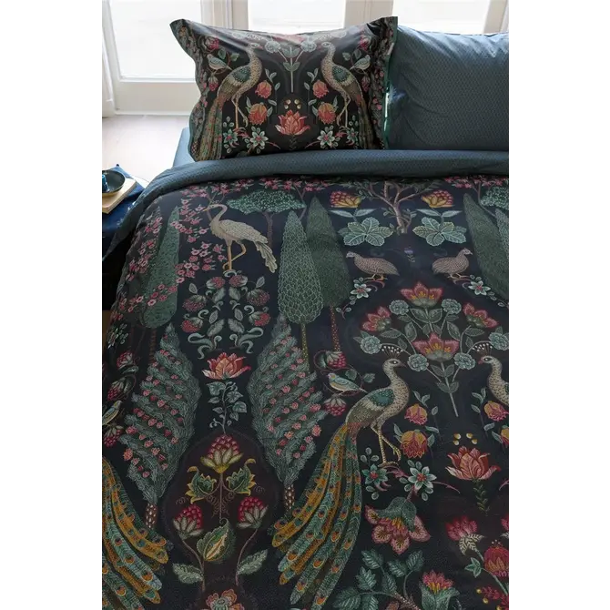 Pip Studio Pavoni Dekbedovertrek  Donkerblauw 240x200/220 cm