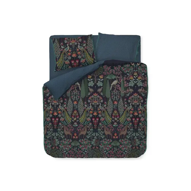 Pip Studio Pavoni Dekbedovertrek  Donkerblauw 240x200/220 cm
