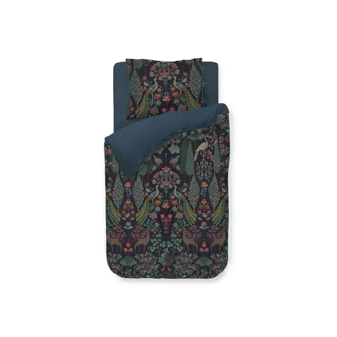 Pip Studio Pavoni Dekbedovertrek  Donkerblauw 240x200/220 cm