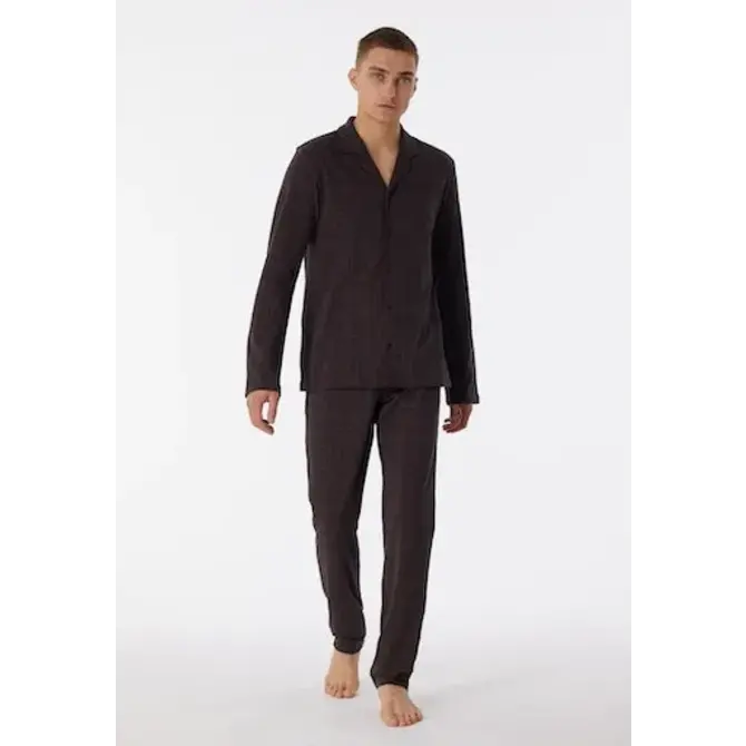 Schiesser Pyjama long anthracite 180272 50/M