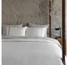 Dommelin Dekbedovertrek Listra Satijn 300TC Wit-Zilver 240x200/220 cm