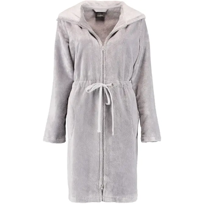 Cawö Ladies Short Hooded Bathrobe 822 - Graphit 32/34