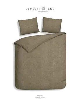 Heckett & Lane Franela Dekbedovertrek 240x200/220 Simply Taupe