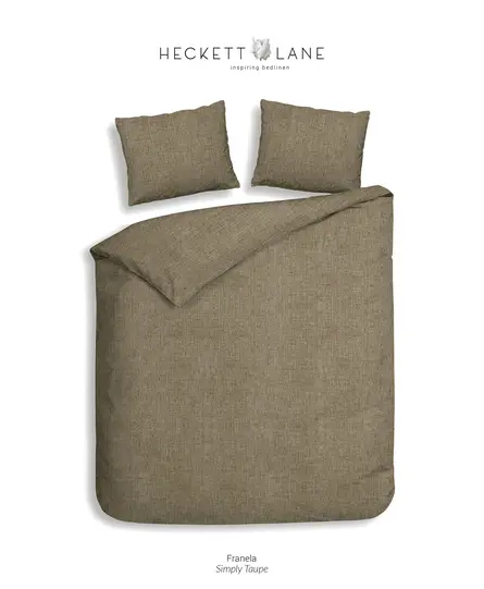 Heckett & Lane Franela Dekbedovertrek 240x200/220 Simply Taupe