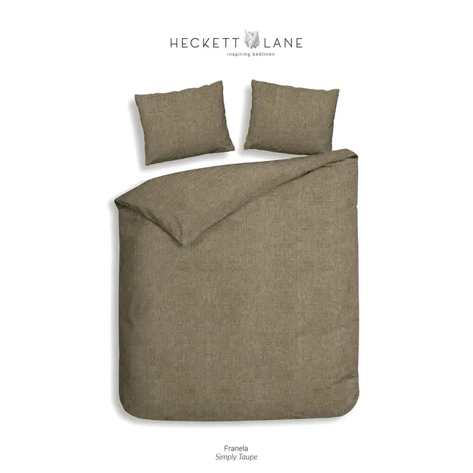 Heckett & Lane Franela Dekbedovertrek 240x200/220 Simply Taupe