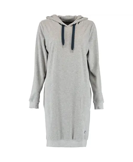 Cawö Dames Lange Hoodie 820 - Grau-blau  XL