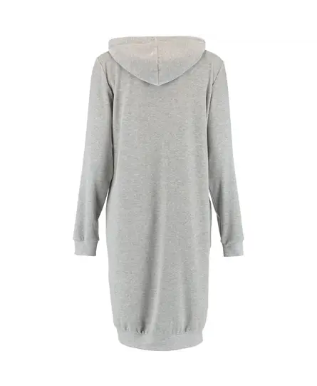 Cawö Dames Lange Hoodie 820 - Grau-blau  XL