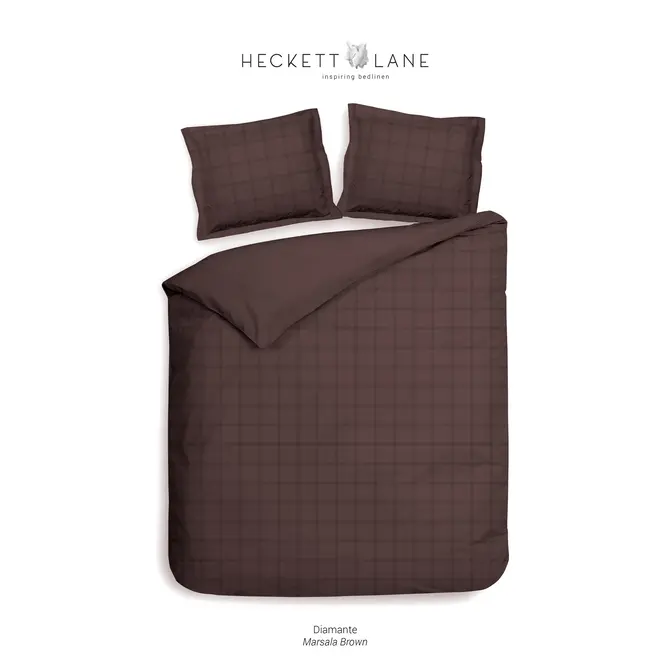 Heckett & Lane - Housse de couette Diamante 140x200/220 Marsala Brown