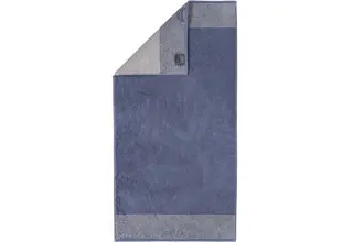Cawo Serviette de bain bicolore Nachtblau 50x100